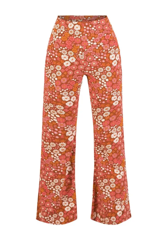 Blutsgeschwister Flares Easy Flared Brown Women Trousers