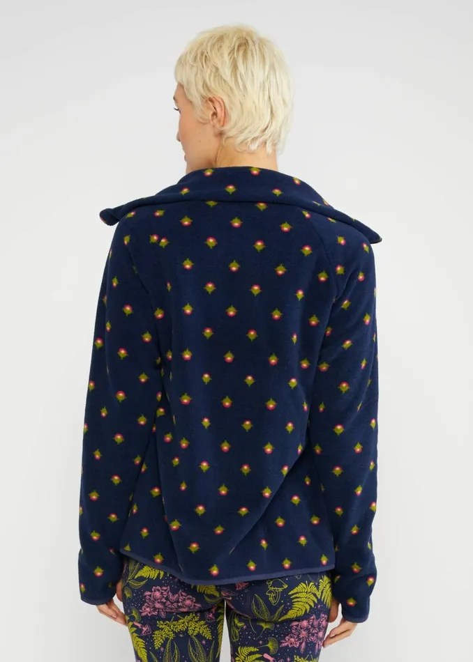 Blutsgeschwister Fleece Jacket Httenzauber Blue Women Sweatshirts and Hoodies