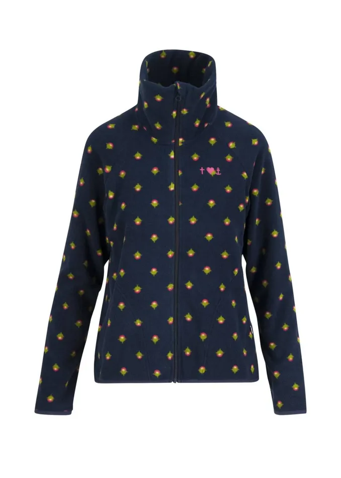 Blutsgeschwister Fleece Jacket Httenzauber Blue Women Sweatshirts and Hoodies