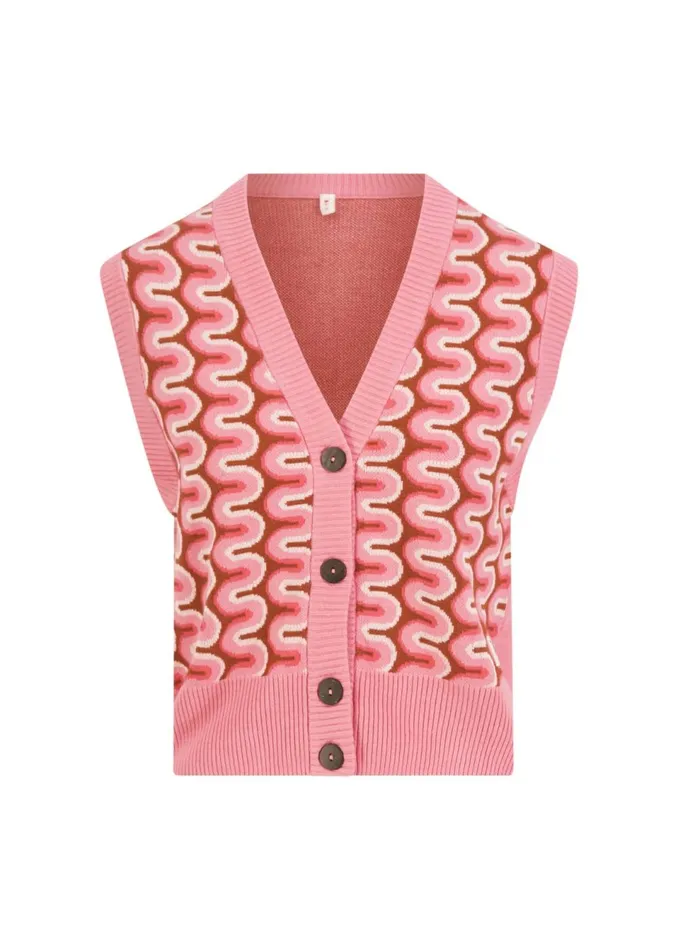 Blutsgeschwister Gilet Storyteller Vest Brown Women Cardigans