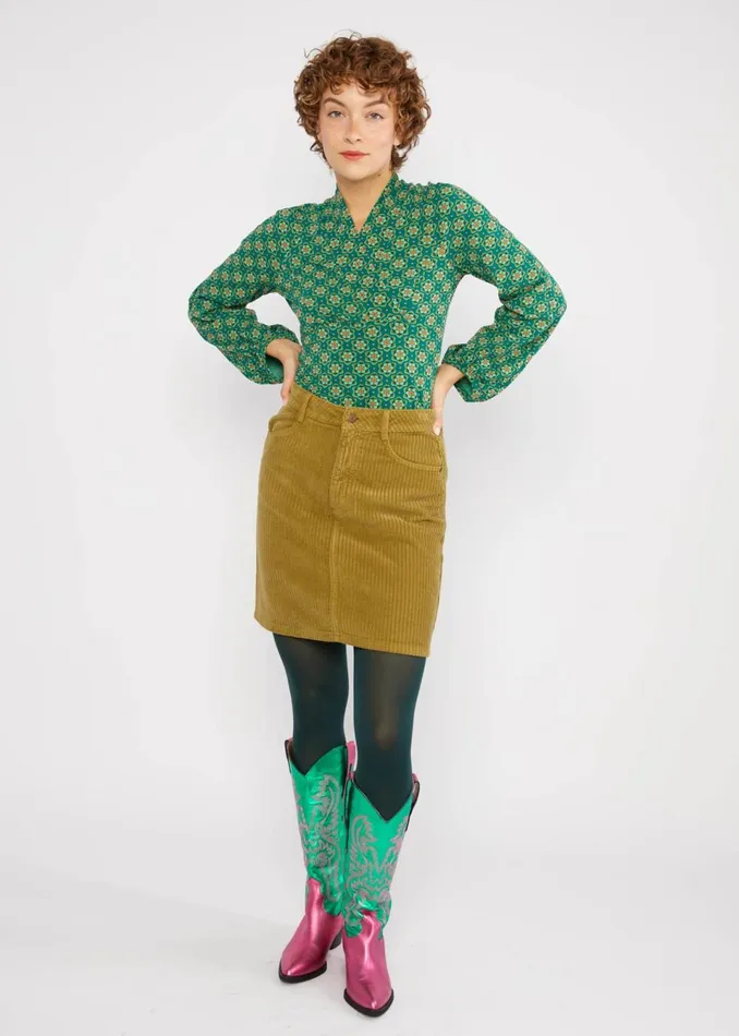 Blutsgeschwister Jersey Top Whispering Serenity Green Women Tops