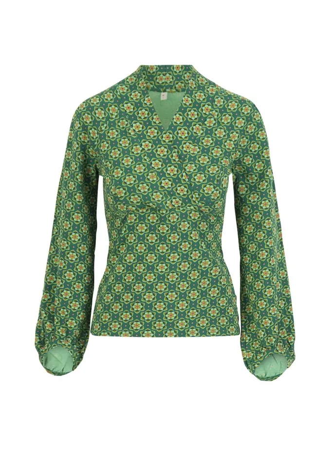 Blutsgeschwister Jersey Top Whispering Serenity Green Women Tops