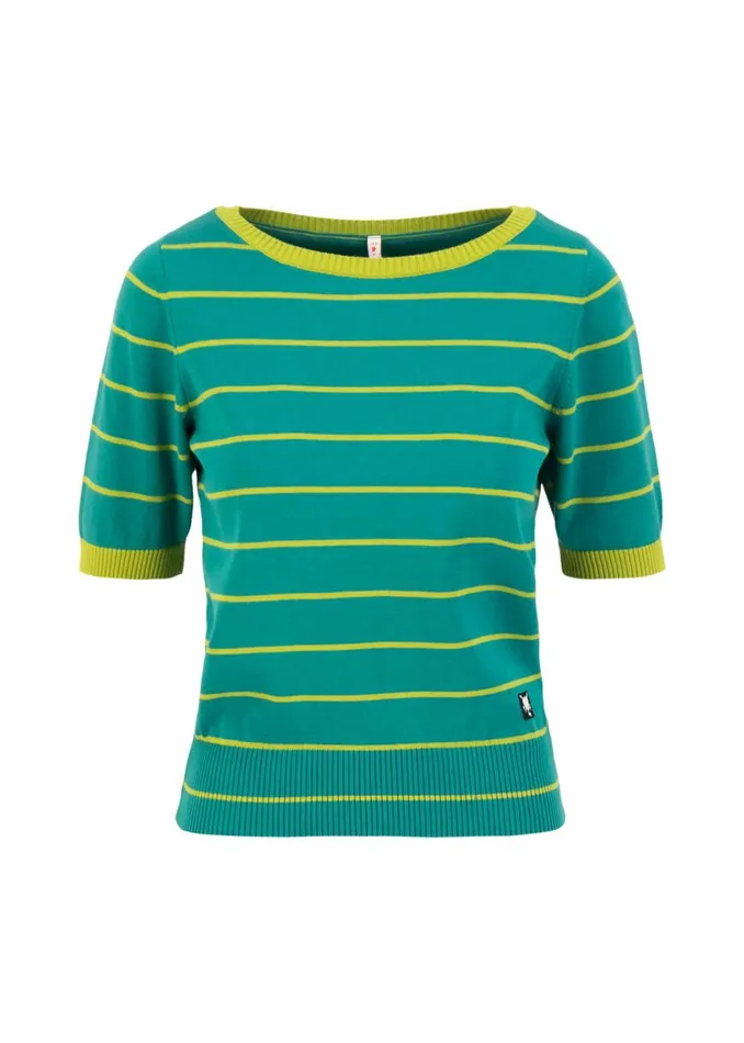 Blutsgeschwister Knitted Jumper Pretty Preppy Green Women Knitted Jumpers