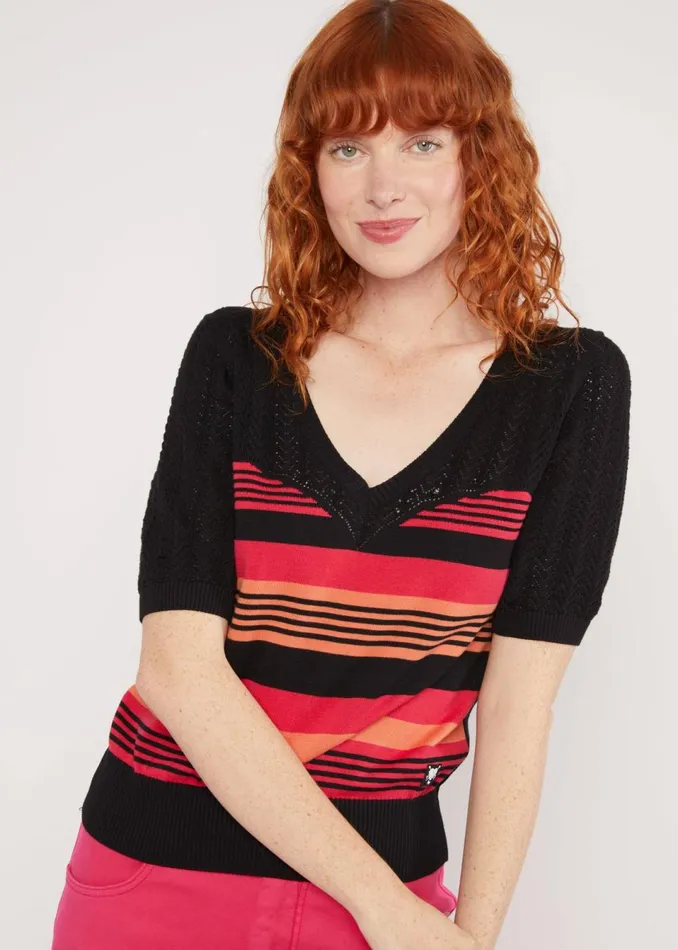 Blutsgeschwister Knitted Jumper Pretty Preppy Special Black Women Knitted Jumpers