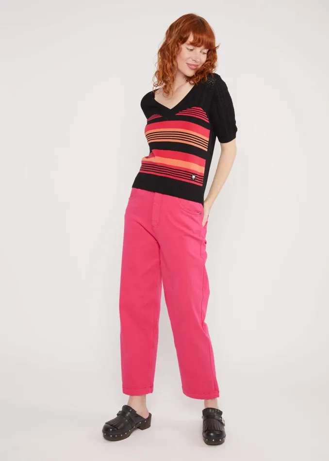 Blutsgeschwister Knitted Jumper Pretty Preppy Special Black Women Knitted Jumpers