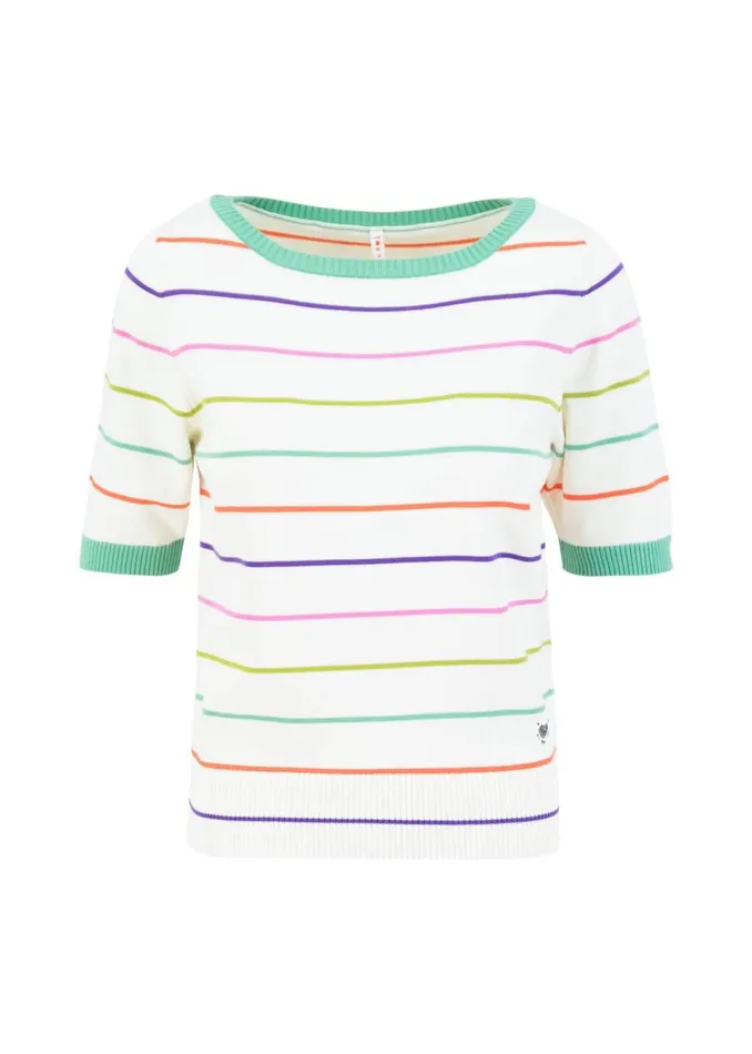 Blutsgeschwister Knitted Jumper Pretty Preppy White Women Knitted Jumpers
