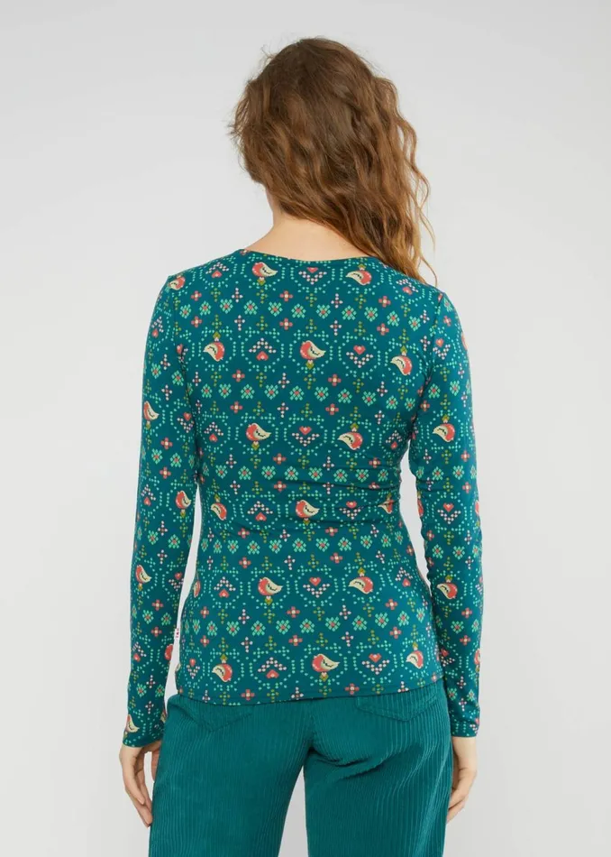 Blutsgeschwister Longsleeve Hot Knot Lacy Green Women Tops