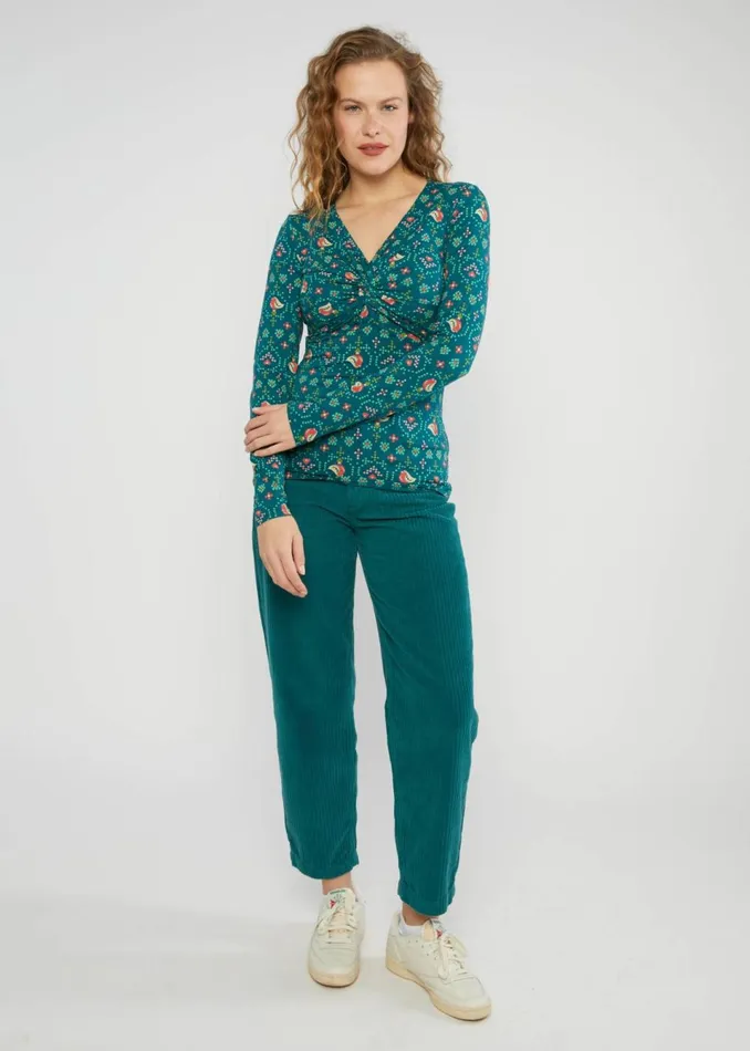 Blutsgeschwister Longsleeve Hot Knot Lacy Green Women Tops