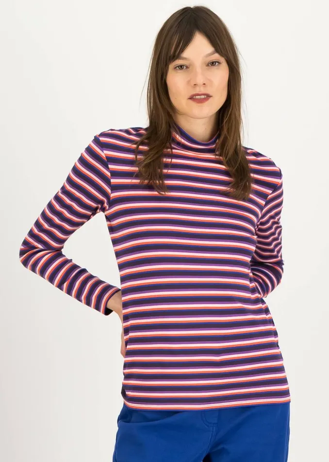 Blutsgeschwister Longsleeve Lonely Lips Turtle Purple Women Tops