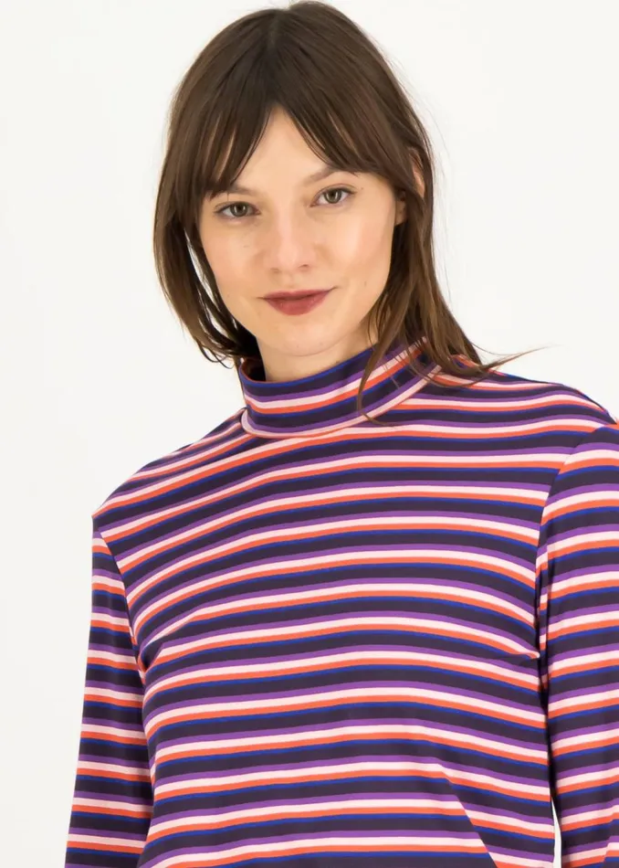 Blutsgeschwister Longsleeve Lonely Lips Turtle Purple Women Tops