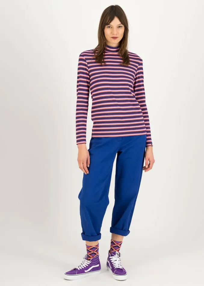 Blutsgeschwister Longsleeve Lonely Lips Turtle Purple Women Tops