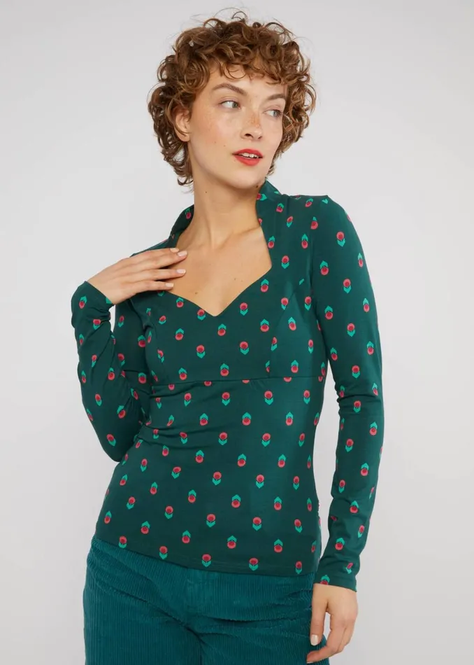 Blutsgeschwister Longsleeve Miraculous Power Green Women Tops