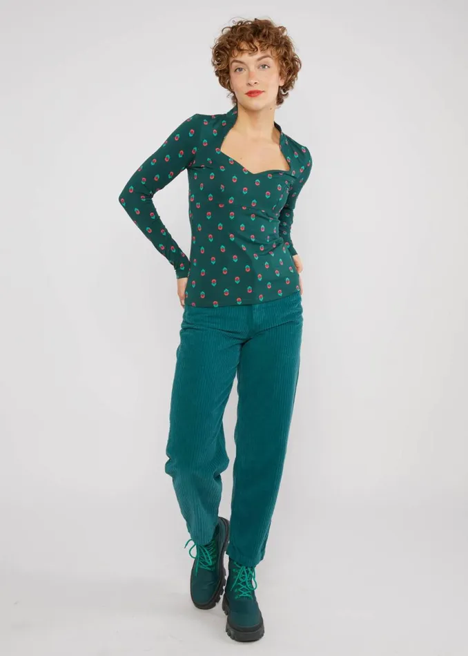 Blutsgeschwister Longsleeve Miraculous Power Green Women Tops