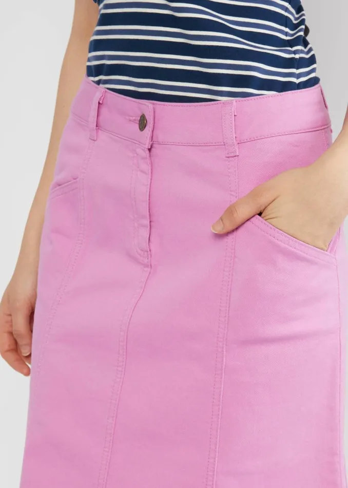 Blutsgeschwister Midi Skirt Power Panel Pink Women Skirts
