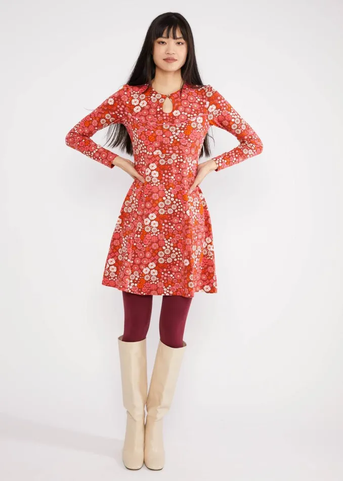 Blutsgeschwister Mini Dress Lucky Mrs Lovely Brown Women Dresses