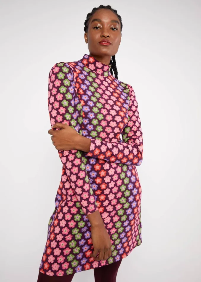Blutsgeschwister Mini Dress Sweet Turtle Mania Brown Women Dresses