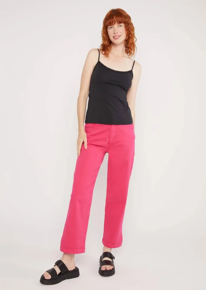 Blutsgeschwister Sleeveless Top Pretty Spaghetti Black Women Tops