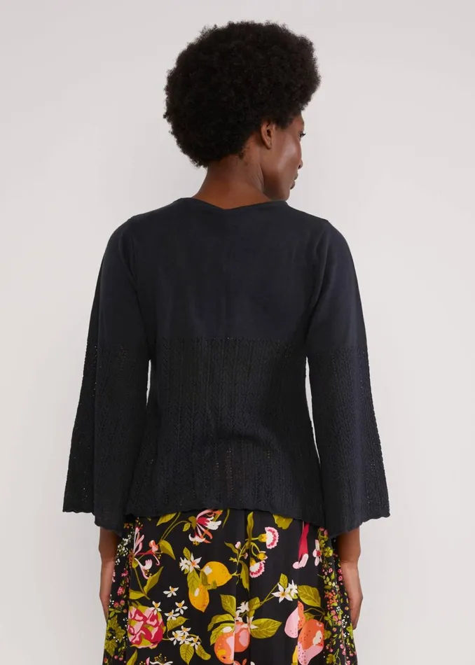 Blutsgeschwister Summer Cardigan Sunset Wings Black Women Cardigans