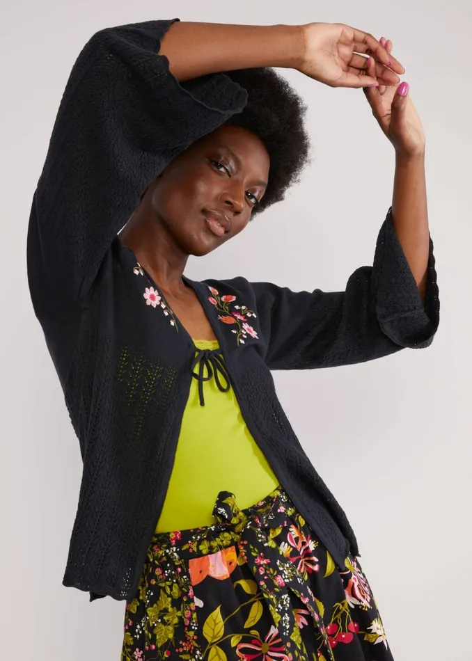 Blutsgeschwister Summer Cardigan Sunset Wings Black Women Cardigans