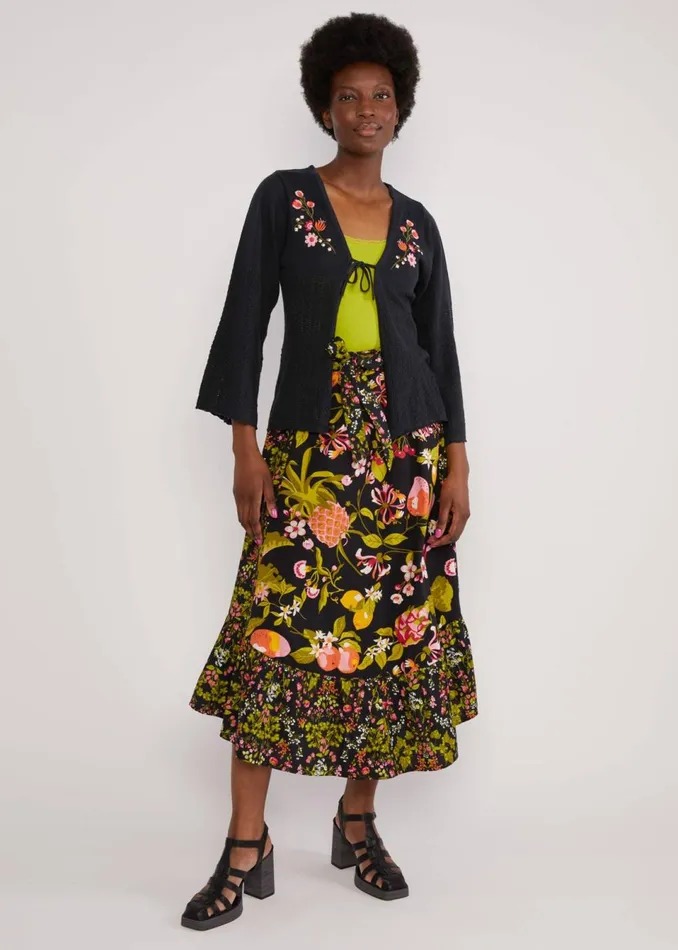 Blutsgeschwister Summer Cardigan Sunset Wings Black Women Cardigans