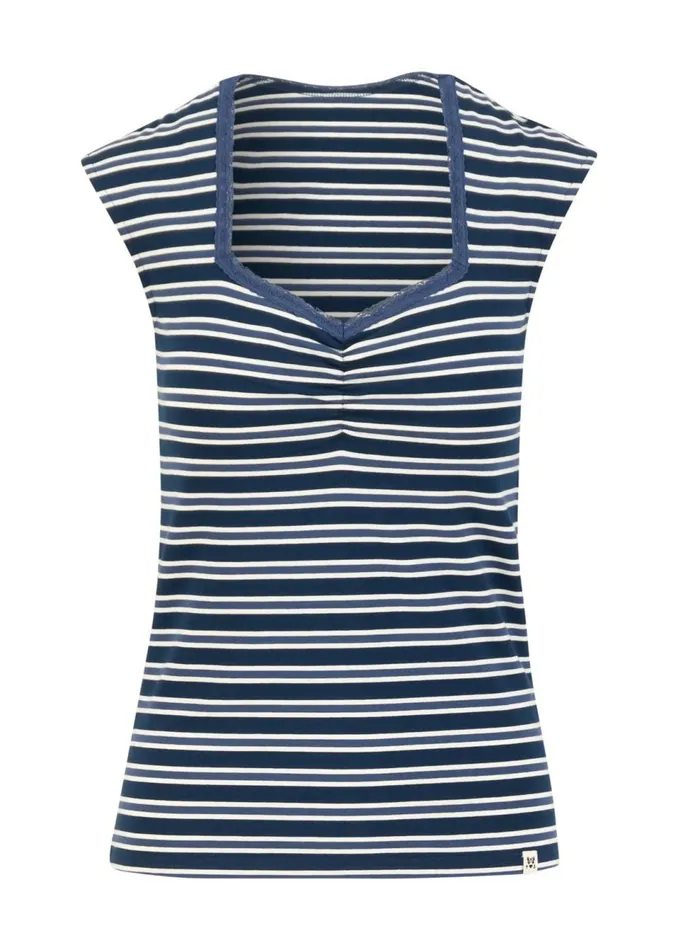 Blutsgeschwister Summer Top Let Romance Rule Blue Women Tops