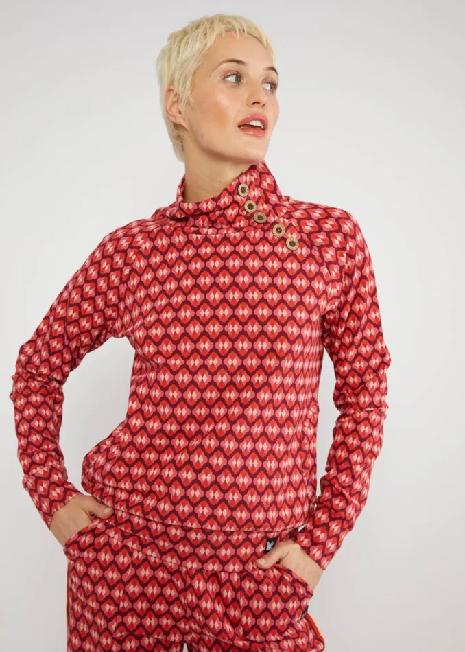 Blutsgeschwister Sweatshirt Oh So Nett Red Women Sweatshirts and Hoodies