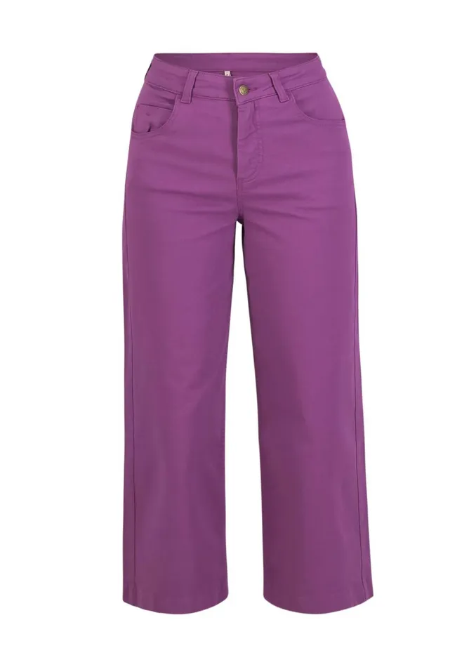 Blutsgeschwister Trousers High Waist Culotte Purple Women Trousers