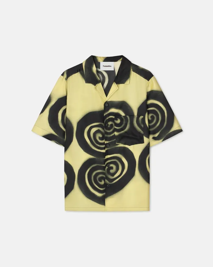 Bodil Printed SilkTwill Shirt Spiral Spray Men Nanushka Tops