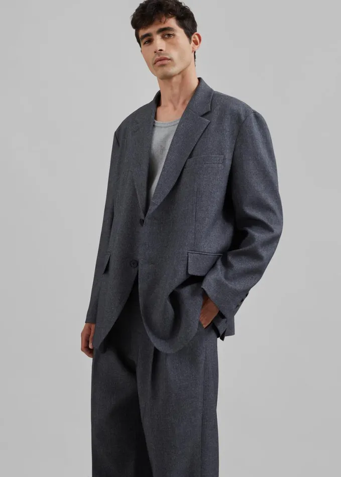 Bottoms Men The Frankie Shop Beo Suit Pants 8211 Grey Melange