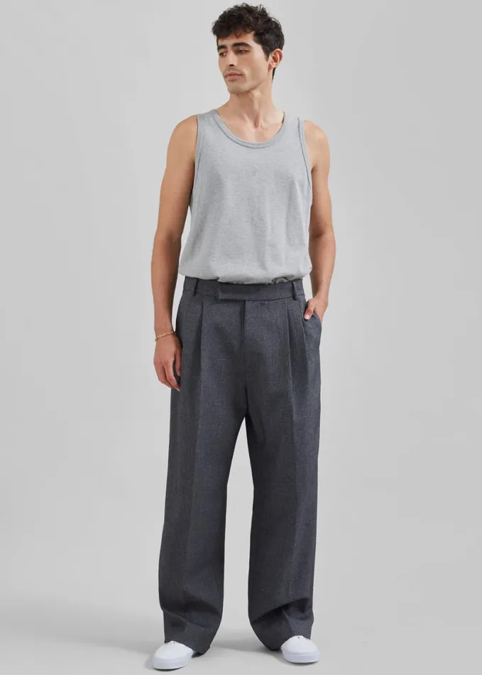 Bottoms Men The Frankie Shop Beo Suit Pants 8211 Grey Melange