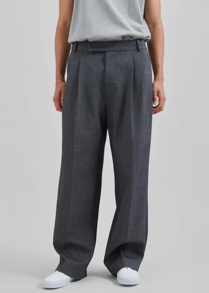 Bottoms Men The Frankie Shop Beo Suit Pants 8211 Grey Melange