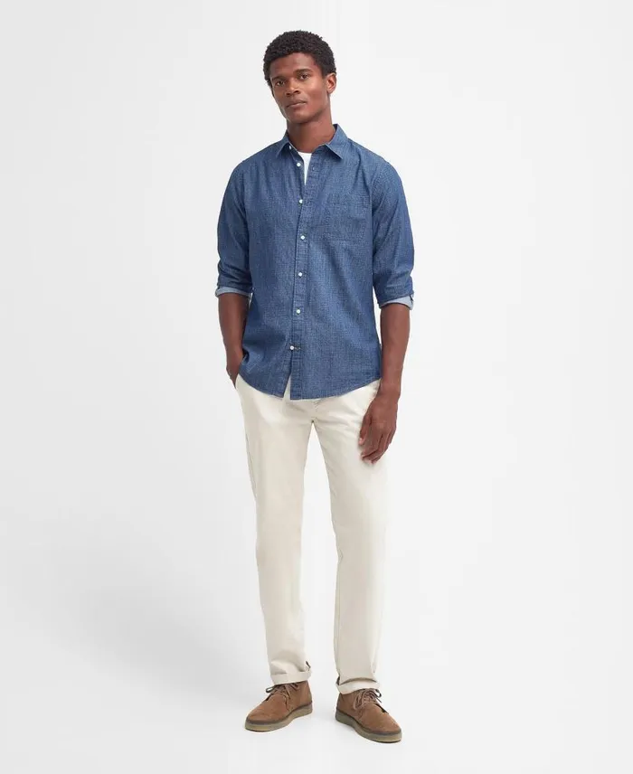 Bowley Tailored Shirt Chambray Men Barbour Shirts