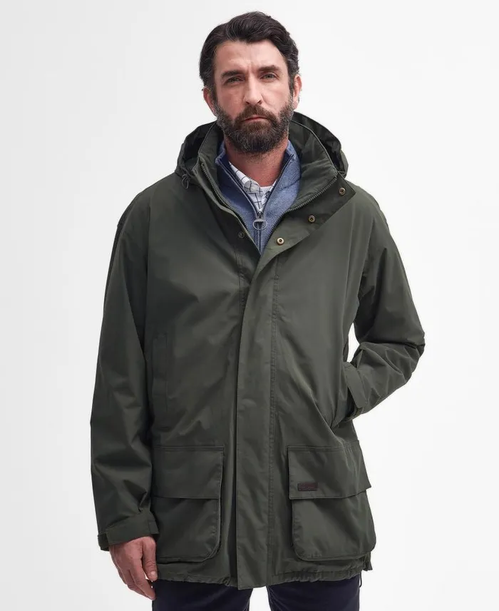 Brockhurst Packaway Waterproof Jacket Olive Men Barbour Waterproof Jackets