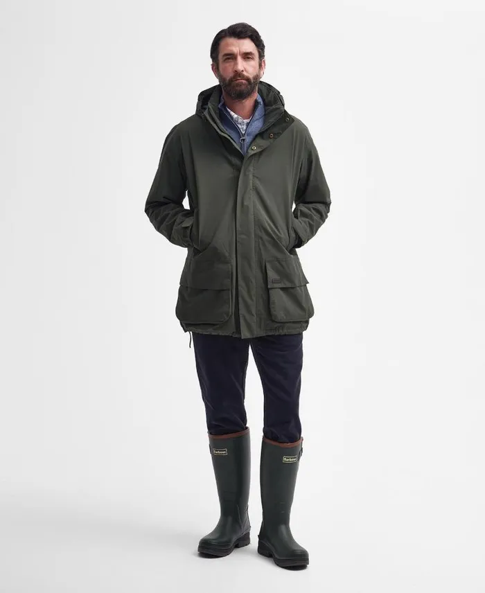 Brockhurst Packaway Waterproof Jacket Olive Men Barbour Waterproof Jackets