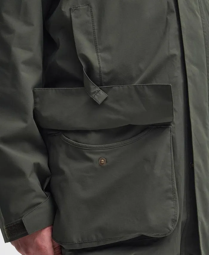 Brockhurst Packaway Waterproof Jacket Olive Men Barbour Waterproof Jackets