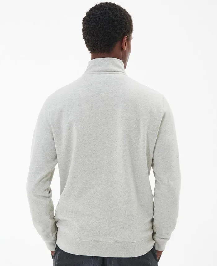 Bromfield HalfZip Jumper Ecru Marl Men Barbour Hoodies and Sweatshirts