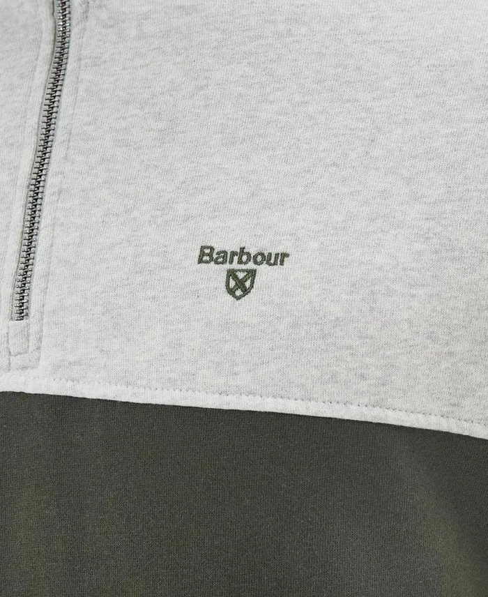 Bromfield HalfZip Jumper Ecru Marl Men Barbour Hoodies and Sweatshirts