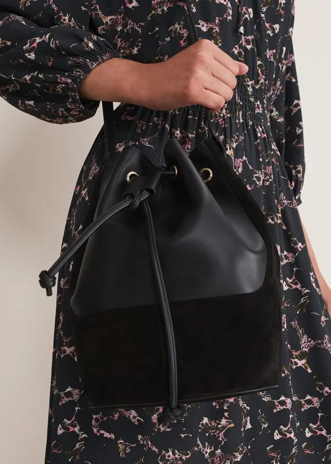 Bucket Shoulder Bag Black Women Phase Eight Bags and Clutches