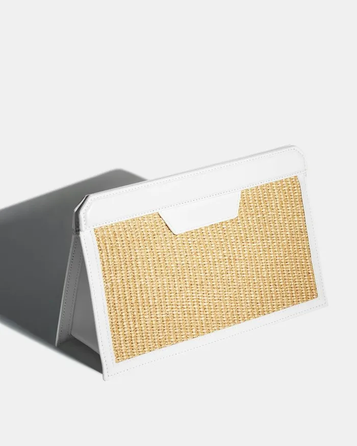 Capri Pochette White Women Aquazzura Clutch Bags Capri Pochette White Women Aquazzura Clutch Bags
