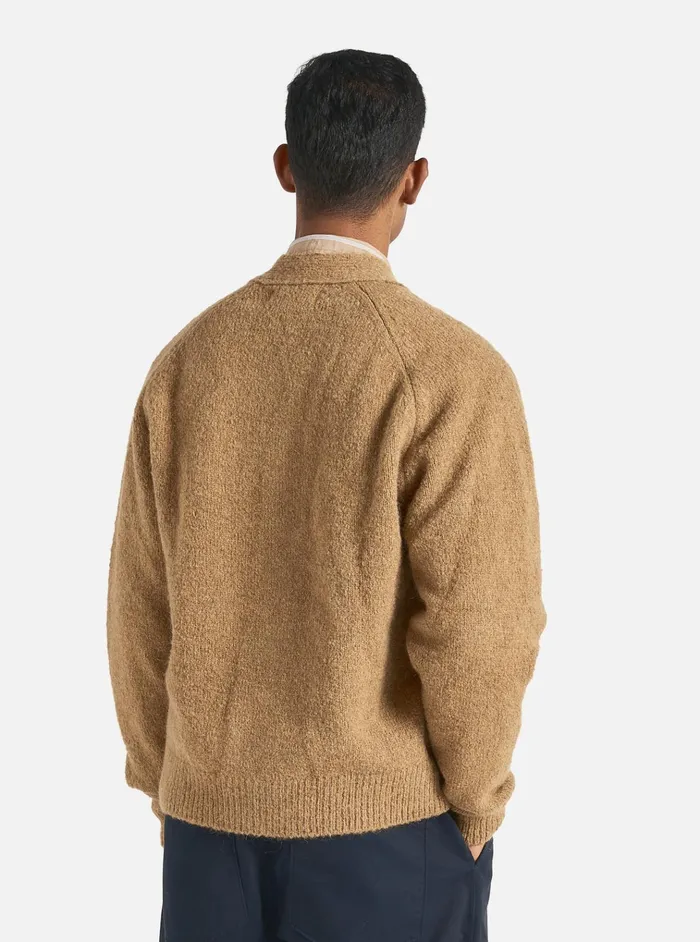 Cardigans Men Universal Works Universal Works David Cardigan In Sand Alpaca Knit
