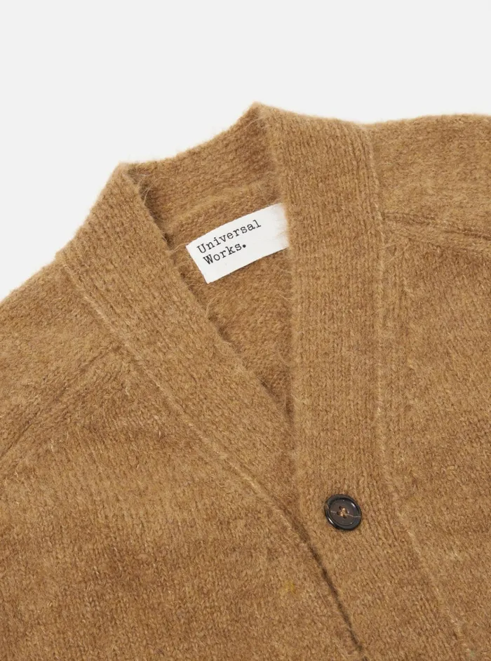 Cardigans Men Universal Works Universal Works David Cardigan In Sand Alpaca Knit