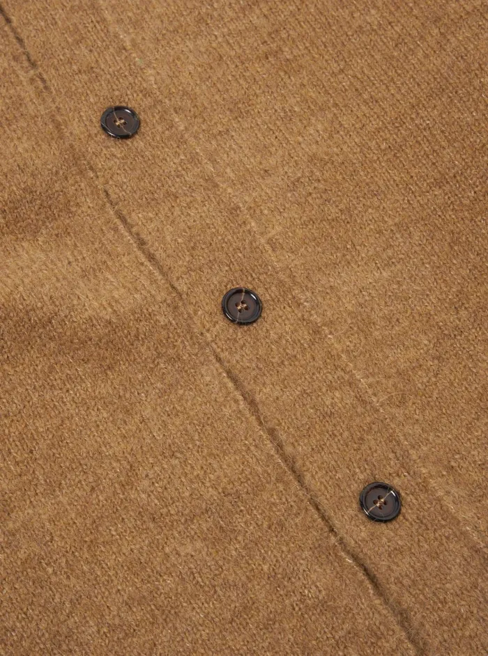 Cardigans Men Universal Works Universal Works David Cardigan In Sand Alpaca Knit