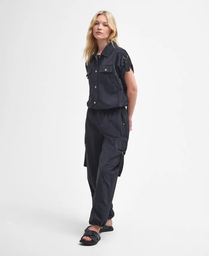Carla Oversized ShortSleeved Shirt Classic Black Women Barbour Shirts and Blouses