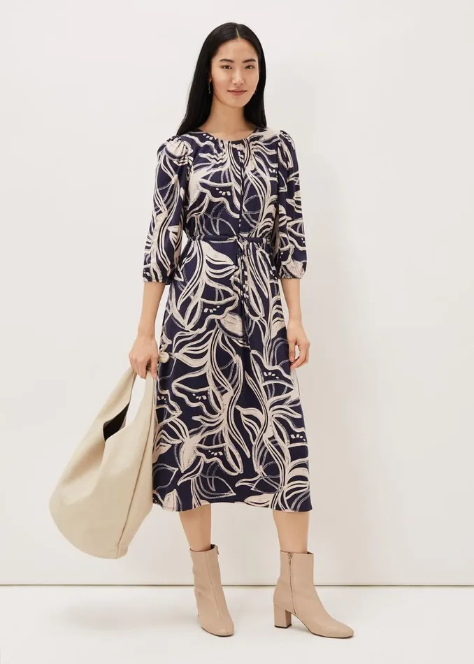 Carley Print Jersey Midi Dress Multicoloured Women Phase Eight Dresses