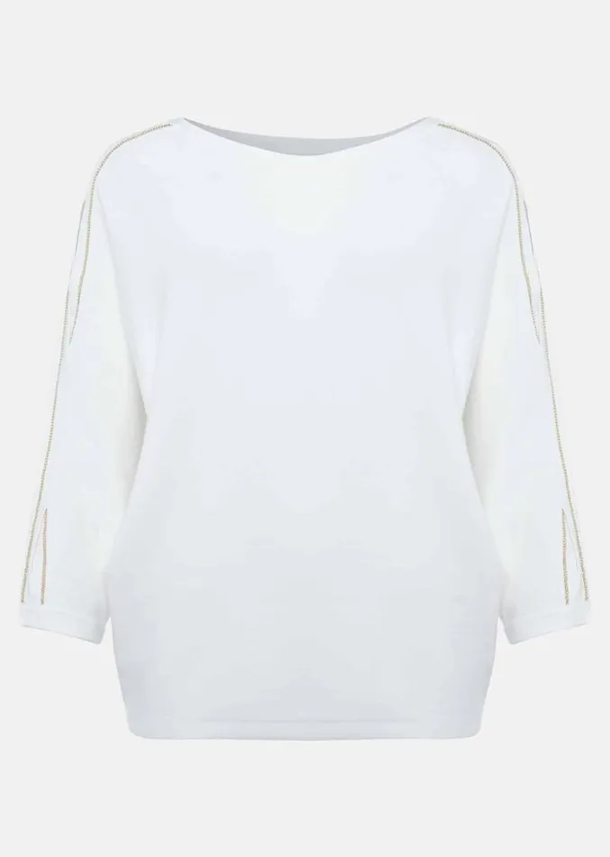 Caroline Chain Detail Knit Ivory Women Phase Eight Knitwear