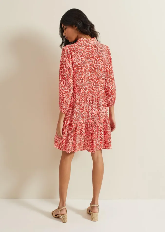 Carrie Abstract Swing Dress Red Women Phase Eight Dresses