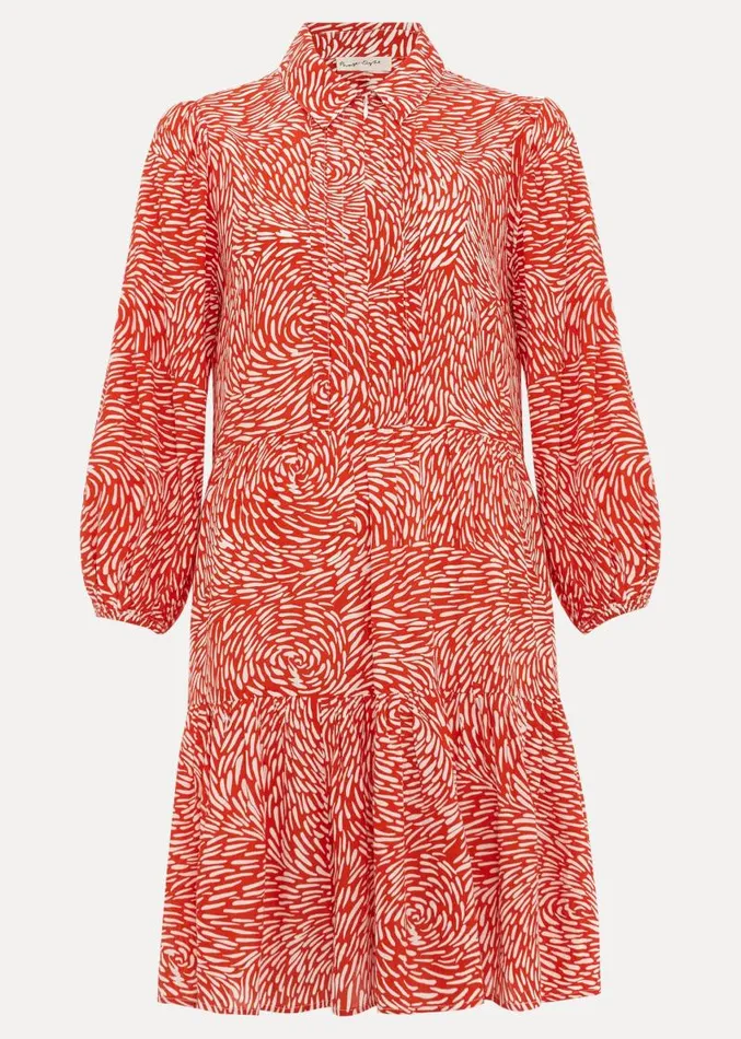 Carrie Abstract Swing Dress Red Women Phase Eight Dresses