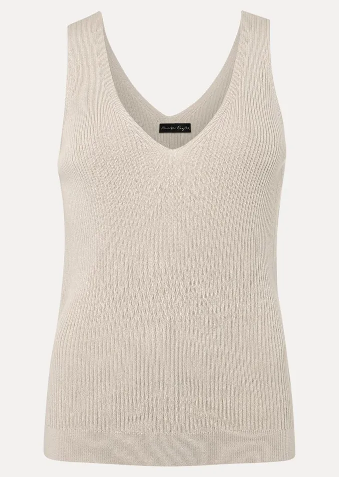 Caryl Ribbed Vest Top Stone Women Phase Eight Knitwear
