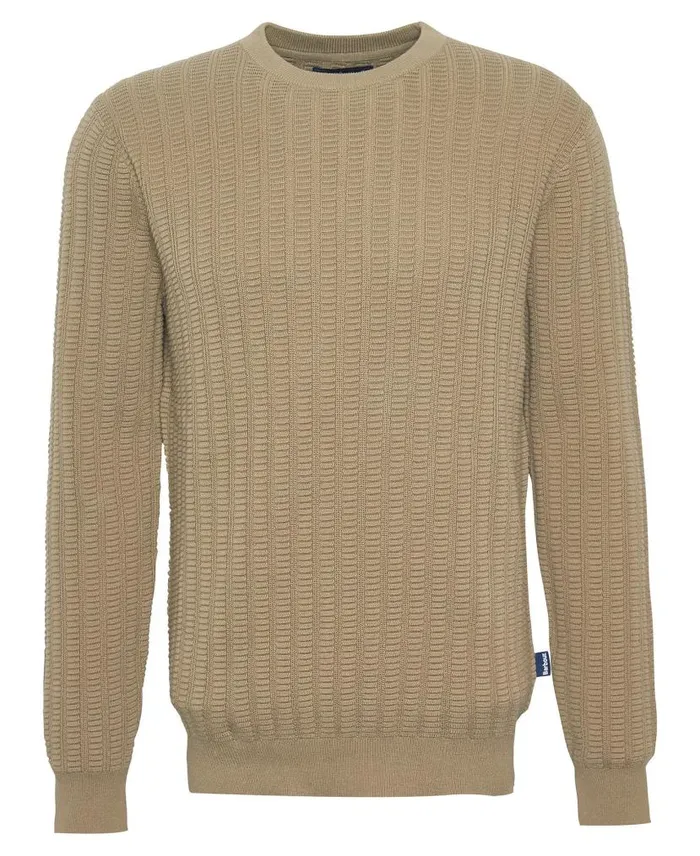 Cathil Crew Neck Jumper Classic Navy Men Barbour Jumpers