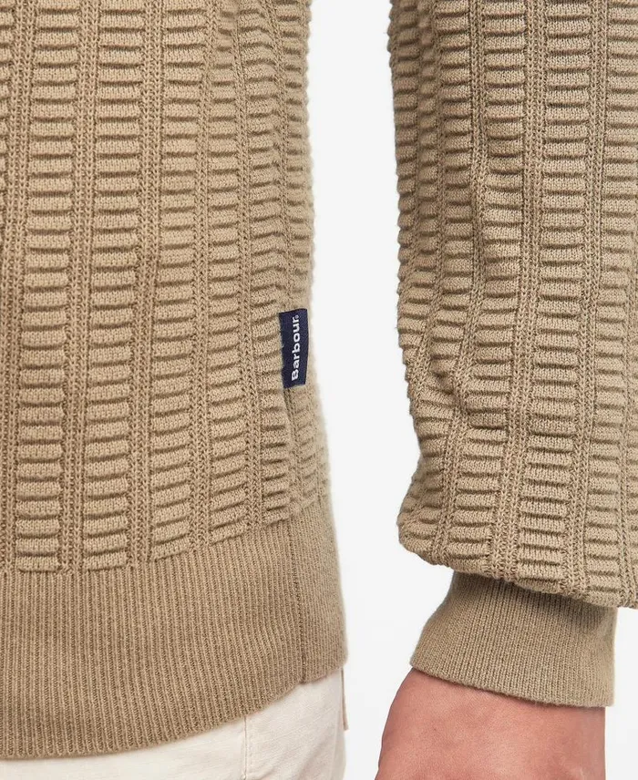 Cathil Crew Neck Jumper Classic Navy Men Barbour Jumpers
